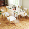 Faux Sherpa Upholstered Kitchen Dining Room Chairs Set of 2-White
