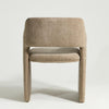 Nevada Dining Chair Beige Mocha Fully Upholstered Block Curved Frame