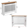 White Radiator Cover Cabinet Small Large Modern MDF Slat Wood Grill Furniture