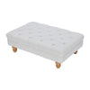 Large Stool Ottomans Tufted Button Pouffe Leisure Bench Coffee Table Living Room