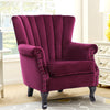 Wing Back Fireside Armchair Elegant Queen Anne Chair Living Room Home Club Sofa