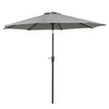 2.7M Round Garden Parasol Sun Shade Patio Hanging Umbrella with Crank Tilt Base