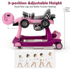 4-in-1 Baby Walker Foldable Activity Push Walker w/ Adjustable Height & Speed