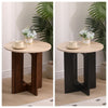 Mid Century 50cm Round Coffee Table Side Table for Living Room&Apartment Wooden