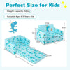 2-in-1 Toddler Fold out Couch Bed Sleeper Kids Convertible Sofa to Lounger