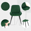 2/4/6x Dining Chair Velvet Upholstered Armchair w/ Metal Leg Home Kitchen Office