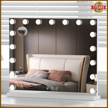 70cm Extra Large Hollywood Light Up Mirror Vanity Make Up Mirror + 17 LED Bulbs