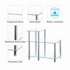 3 Tier Clear Tempered Glass Corner Sofa Table Step Side End Table Storage Shelf