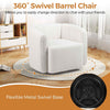 Pumpkin Shaped Reading Armchair Accent Chair with Curved Backrest