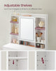 Dressing Table w/ 3 Color LED Mirror Lights,2 Drawers Vanity Table for Bedroom