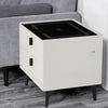 White Chest of Drawer Modern Bedroom Furniture Bedside Table W/ Wireless Kdaxlti