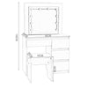 Dressing Table Set Makeup Desk w/ LED Mirror Stool 4 Drawers Vanity Table White