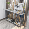 High-end Marble Console Table Sofa Side Table Storage Shelf Hallway Display Rack