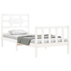 Bed Frame with Headboard White 90x200 Solid Wood U4C6