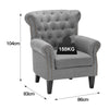 Classical Luxury Tufted Chesterfield Chair Wing Back Fireside Armchair Club Sofa