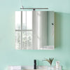 LED Bathroom Cabinet Mirror Wall Mounted 3 Doors Storage Cupboard Glass Shelf