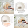Round Makeup Storage Box Desktop Cosmetic Organizer Drawer Holder Tidy Case Bag
