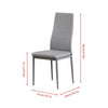 Small Space Dining Set 3Pcs Square Dining Table+ 2 Dining Chairs Set Grey Wooden