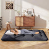 Double Japanese Floor Mattress Futon Mattress w/ Carry Bag-Black