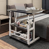 Folding OverBed Table Tray Adjustable Mobility Aid Chair PC Laptop Storage Shelf