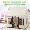 Kids Play Tent Indoor Kids Playhouse Large Space for 3-4 Kids/2 Adults Kids Gift