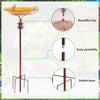 UK Bird Bath Water Seed Feeder Cast Iron Round Flower Petal Wild Garden Ornament
