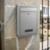 Lockable Metal Secure Mailbox Letter Post Box Wall Hanging Garden Gate Ornament