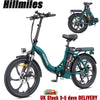 Hillmiles 20" Folding Electric Bike 36V 13Ah 250W City Ebike 15.5mph Fat Tire UK