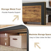 King Size Bed Frame Platform with Adjustable Wood Headboard