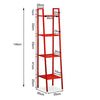 Steel Ladder Shelf 4/5 Tier Storage Rack Bookshelf Shelving Stand Wooden Shelves