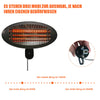 2000W Patio Heaters Electric Wall Mounted Outdoor Garden Warmer Portable UK