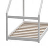 Kids Single House Bed Frame Children Toddler Pine Wooden Bed Floor Style Bedroom