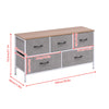 Fabric Cabinets Storage Unit Metal Frame Chest of Drawer Organiser Bedside Table