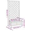 Planter with Trellis - Black Solid Fir Wood, Rectangular Garden/ Planter K3W1