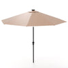 Outdoor Market Sunshade Heavy-Duty Table Parasol w/Vented Top Beige