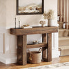 105cm Farmhouse Console Table, 2-Tier Narrow Entryway Sofa Table Behind Couch
