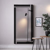 Large Mirror Black and Silver Full Length Bevelled Wall 5Ft9 X 2Ft9 174cm X 85cm
