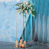 Set of 4 White Metal Flower Stand Pedestal Wedding Floral Display Rack DIY Decor