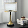 Farmhouse Table Lamp 3-Way Dimmable Nightstand Bedside Lamp Heavy Duty Iron Base