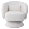 360° Swivel Accent Tub Chair Modern Teddy Fleece Upholstered Fireside Armchair