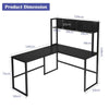 L-Shaped Corner Computer Desk Large PC Table Workstation with Storage Bookcase