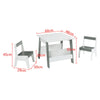 Kids Table and Chairs Set Wooden Preschoolers Children's Table with 2 Chairs Set