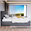 VELVET OTTOMAN STORAGE BED FRAME GAS LIFT UP 4FT6 DOUBLE SIZE WITH DRAWER