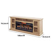 Fireplace TV Media Stand Electric Fireplace Wood Cabinet Unit With Cooling Fan