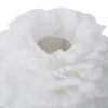 Elegant Fluffy White Feather Table Lamp Nightstand LED Lights Decor Night Light