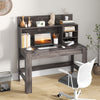 Compact Computer Desk Wooden Study Table Writing Workstation Storage Bookshelf