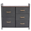 5 Drawers Dresser Bedroom Fabric Chest of Drawers Tower Storage Organizer Unit