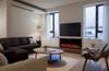 2025 50 INCH WIDE LED FLAMES BLACK GLASS TRUFLAME™ WALL MOUNTED ELECTRIC FIRE
