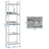 Vintage Bookshelf w/ 5 6 Tier Shelves Stand Shelf Multifunctional Display Shelf