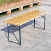 Folding Wooden Beer Table and Bench Set Garden Outdoor Bistro Bench Desk Chairs